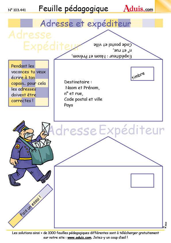 Adresse et exp&#xE9;diteur