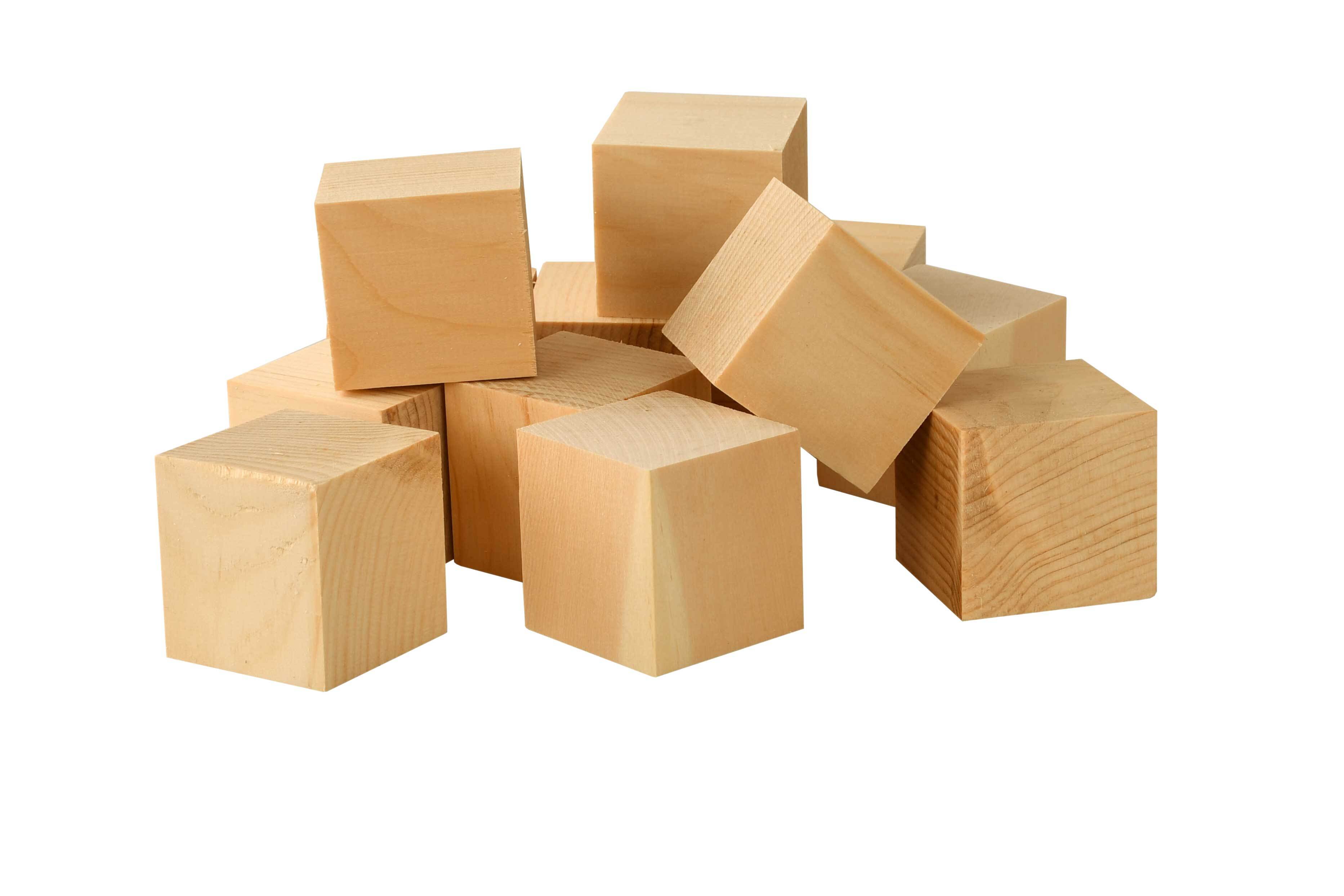 Cubes en bois sapin - 50 pces, 3x3x3 cm