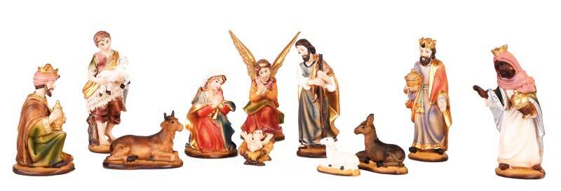 Figurines de cr&#xE8;che 9 cm - 12 pcs.