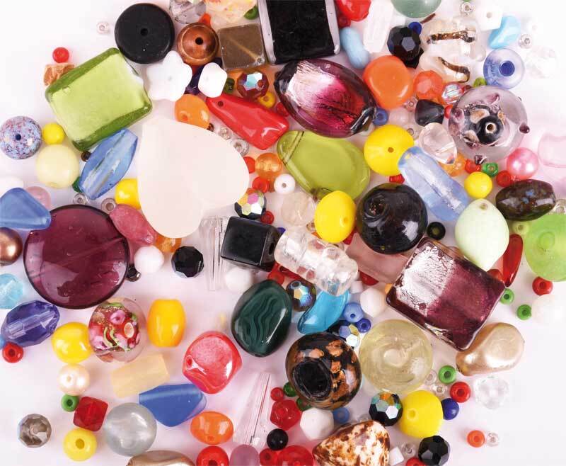 Acheter 100 perles plastique multicolore paillettes