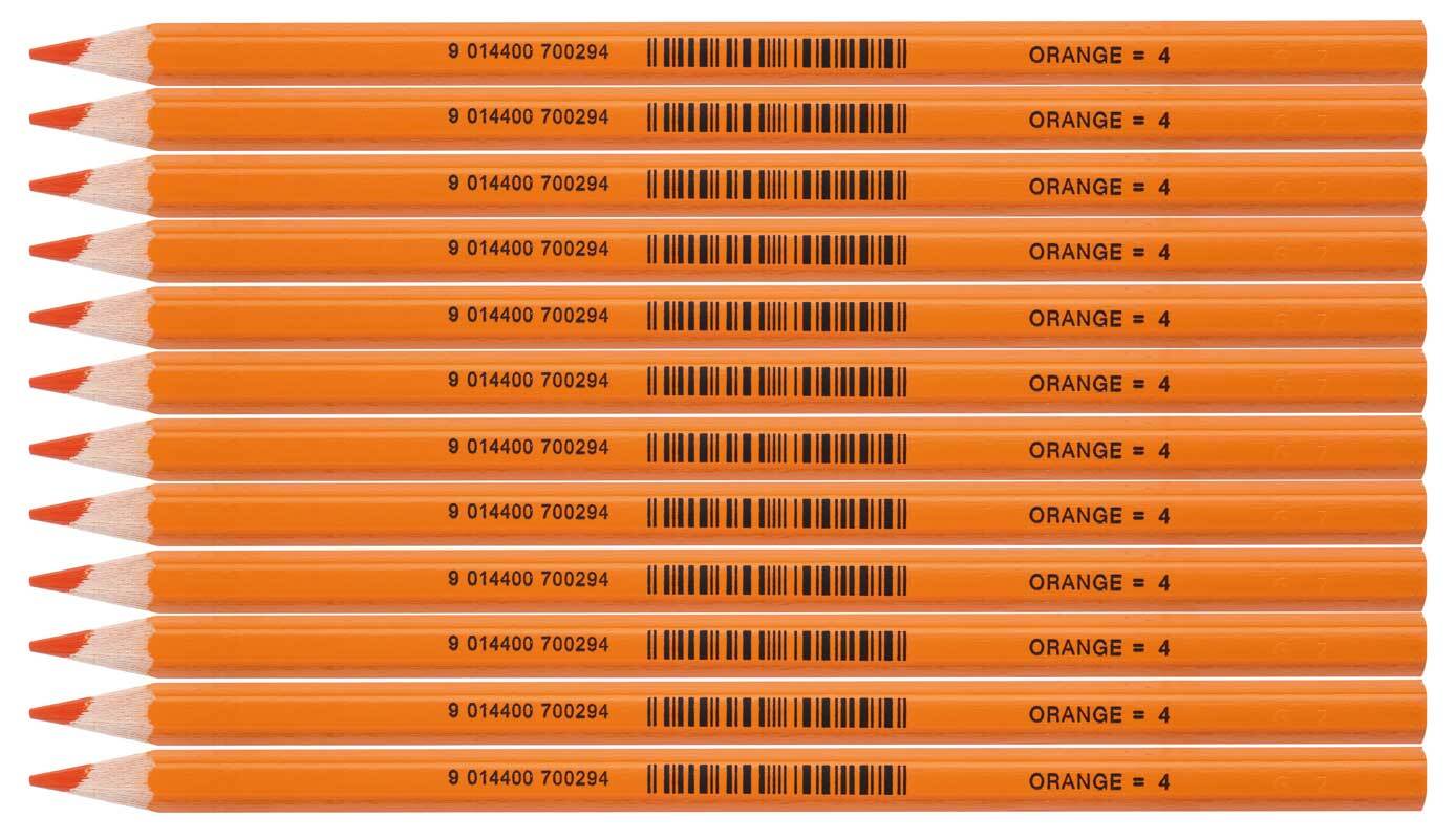 Crayons de couleur Jolly. 12 pces, orange