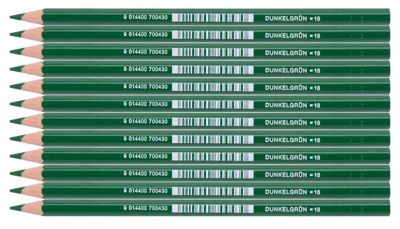 Crayons de couleur Jolly Supersticks12pces vert f.