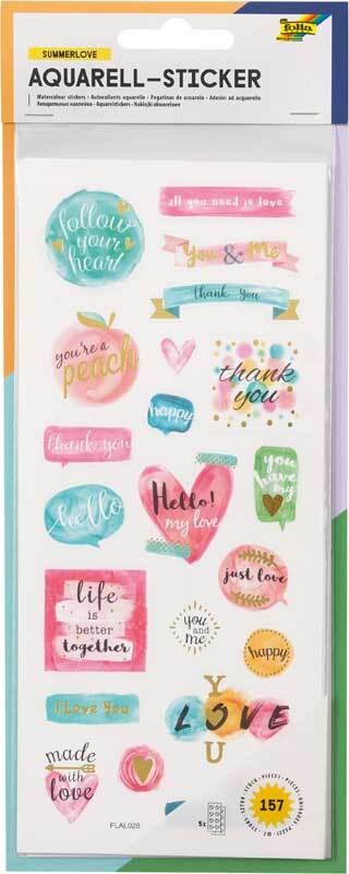 Set de stickers - Aquarelle