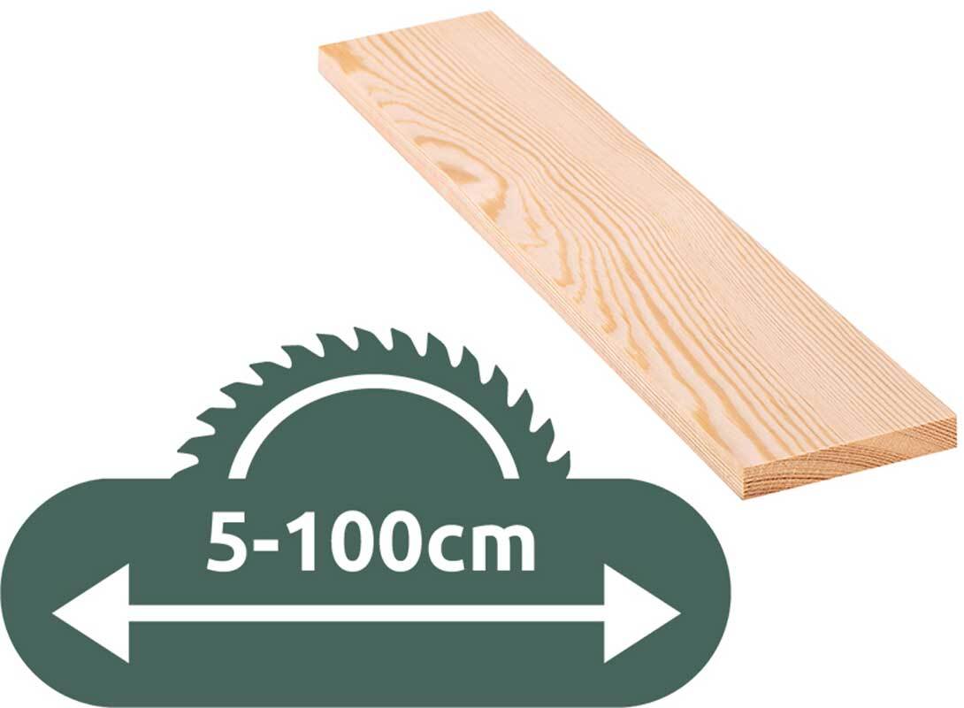 Planche en pin - sur mesure, 1,5 x 10 cm