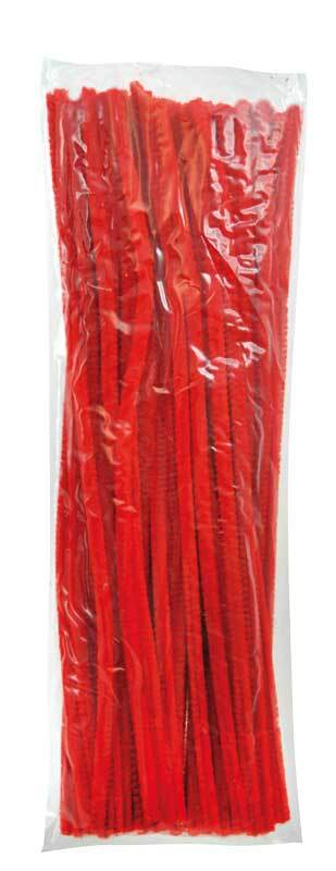 Fil chenille - 100 pcs., rouge