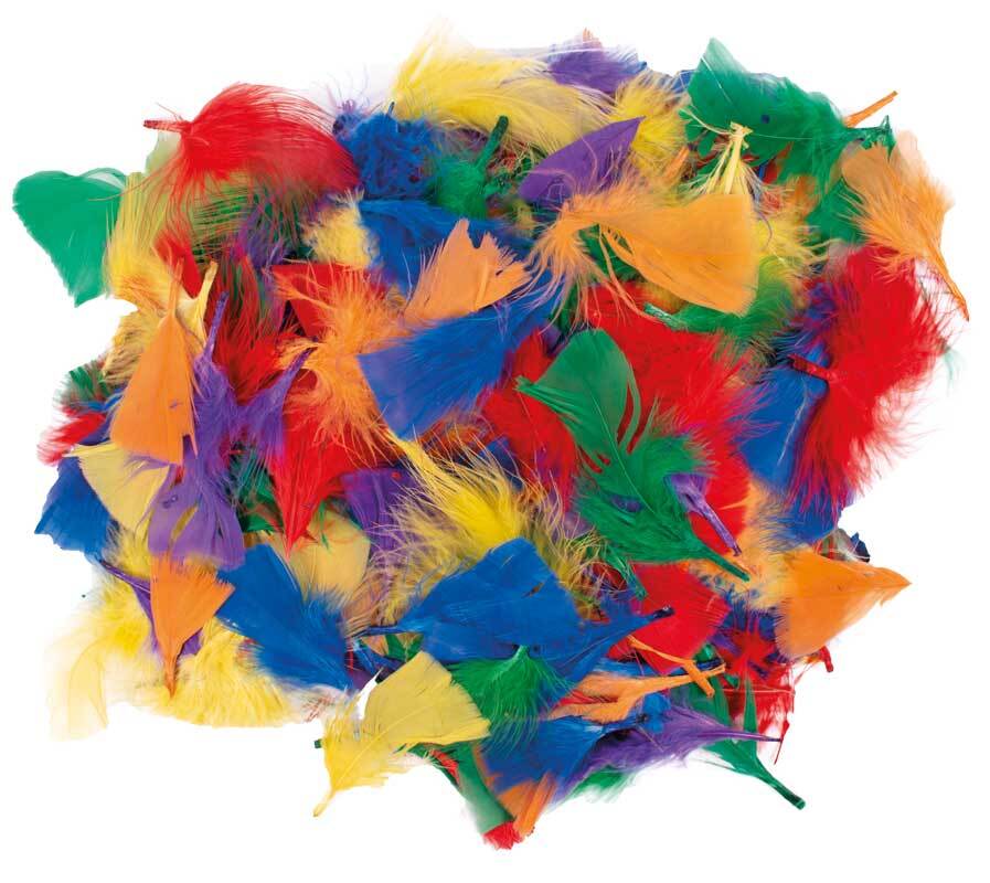 Plumes - 1000 pièces, paquet mixte multicolore