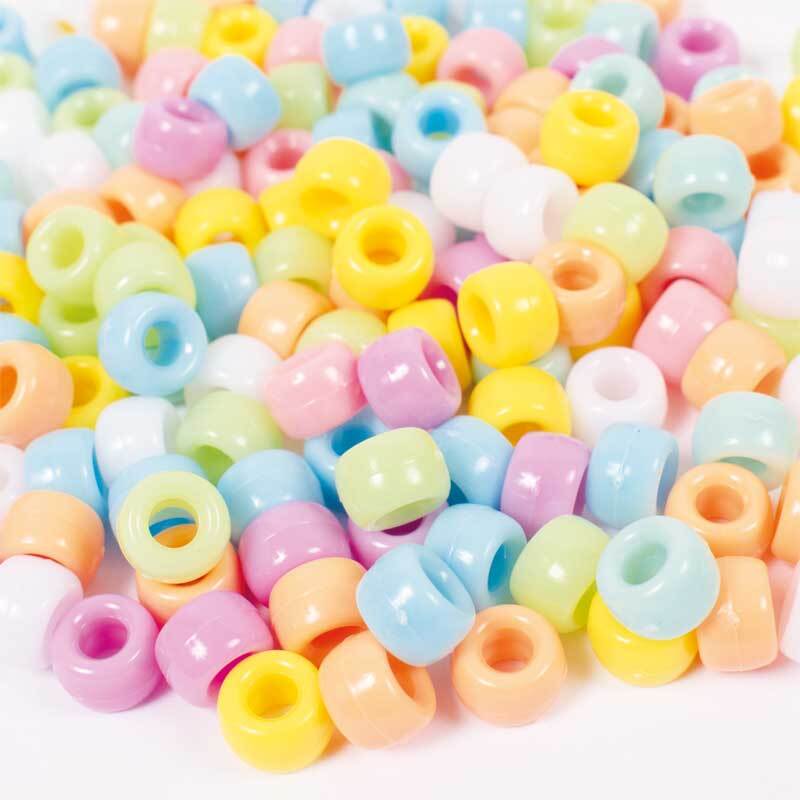 Perles en plastique kongo pastel, 1000 pcs.