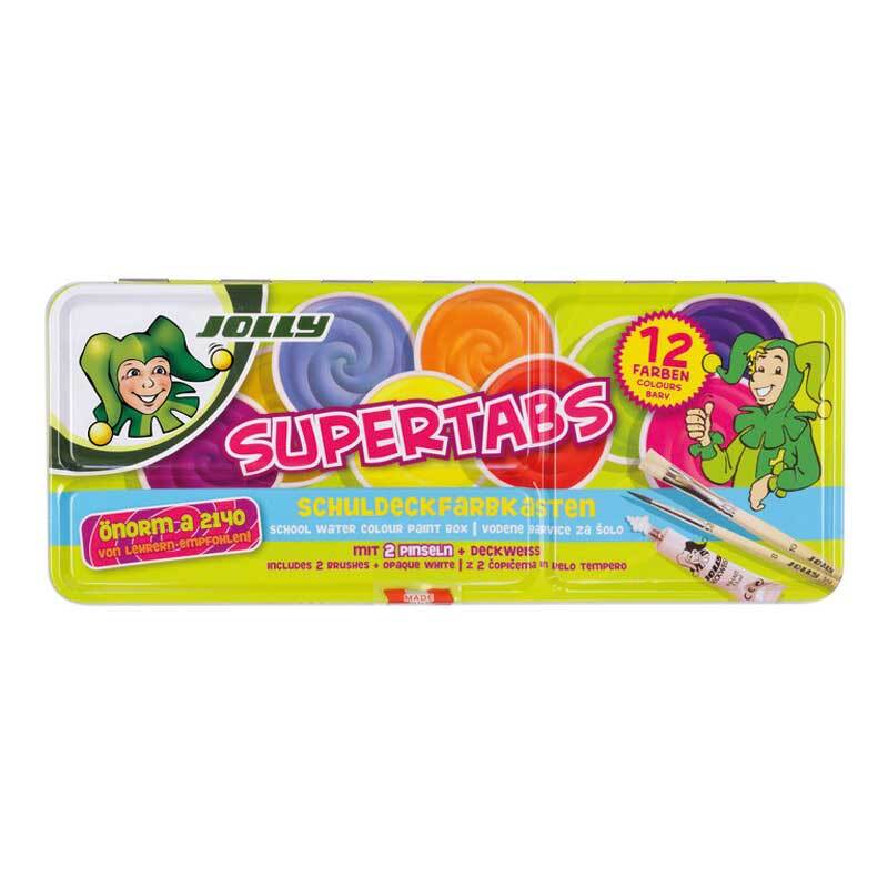 Peinture à l’eau couvrante Jolly Supertabs,12 pces