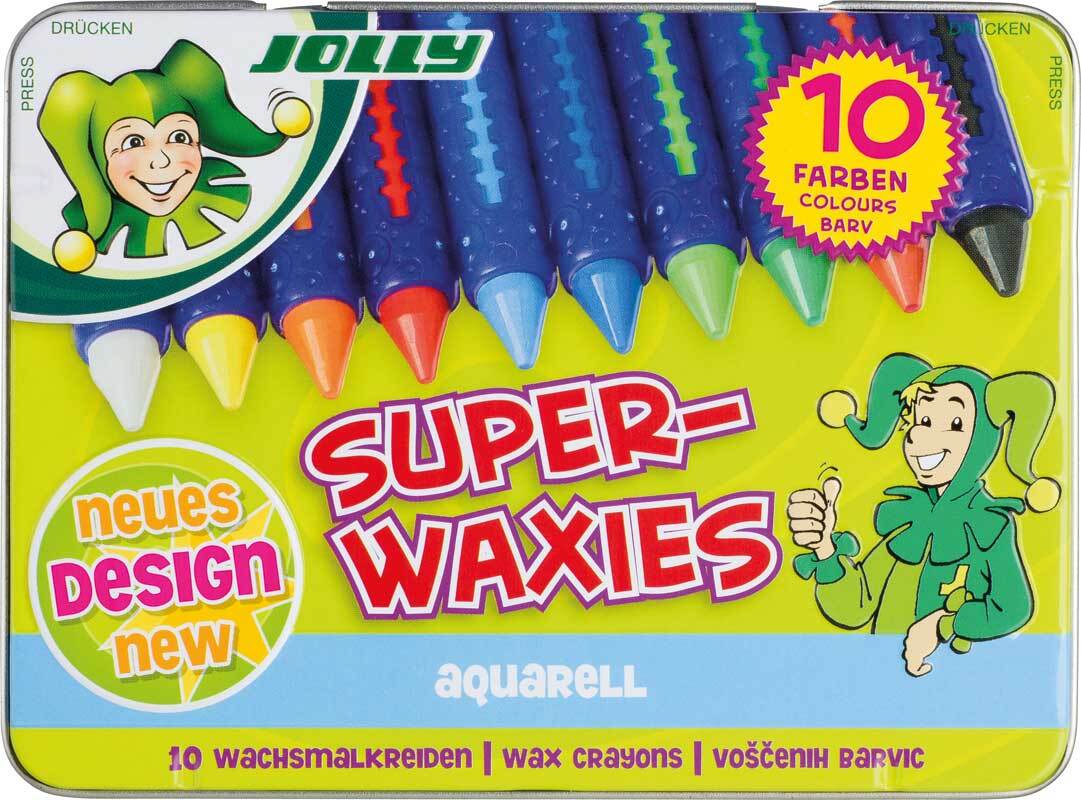 Crayons de cire Jolly Superwaxies Aqua 10 pces.