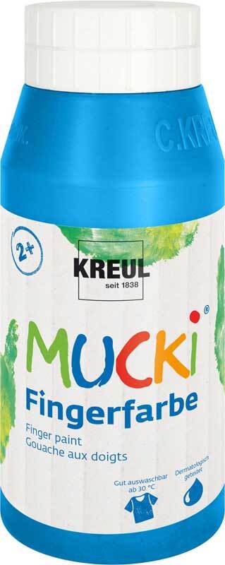 Peinture au doigt MUCKI - 750 ml, bleu