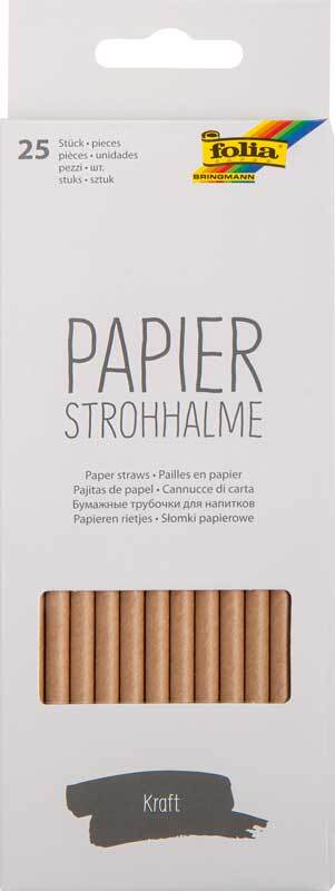 Pailles en papier, 25 pcs - naturel