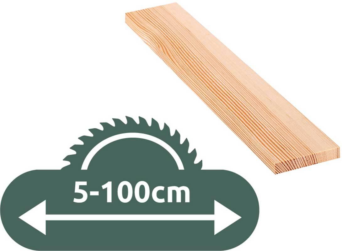 Planche pin - sur mesure, 1,5 x 8,5 cm