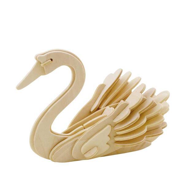 Kit en bois - Cygne, 16 x 8 x 11 cm